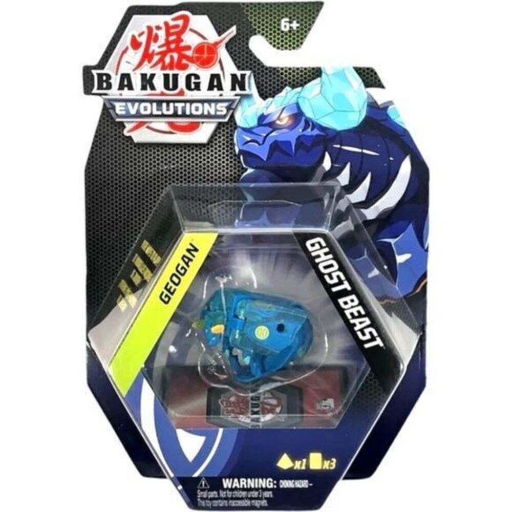 Bakugan Evolutions Geogan Ghost Beast Action Figure With Ability Cards